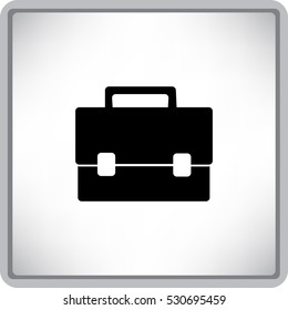 Briefcase illustration. Flat vector icon.