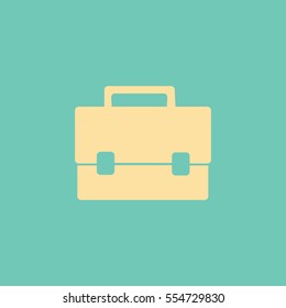 Briefcase illustration. Flat vector icon.