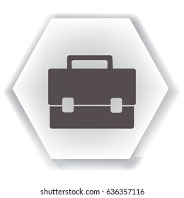 Briefcase illustration. Flat vector icon.