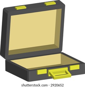 Briefcase. An illustration of a leather briefcase