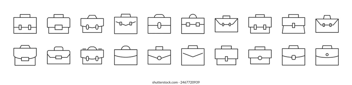 Briefcase Illustration of Thin Line. Perfect for design, infographics, web sites, apps