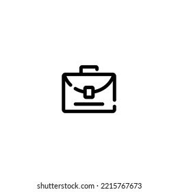 Briefcase incomplete line art icon template