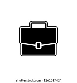 Briefcase isolated icon vector. Briefcase isolated sign outline on white background. Flat style for graphic design, logo, Web, UI, mobile app, EPS10
