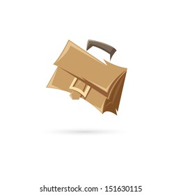 Briefcase isolated on a white backgrounds. Vector illustration