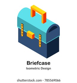 Briefcase Isometric Illustration
