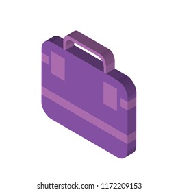 Briefcase isometric left top view 3D icon
