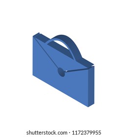 Briefcase isometric left top view 3D icon