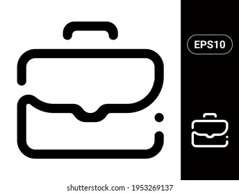 Icono de línea elegante del vector de trabajo de maletín para UI y UX