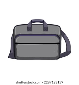 briefcase laptop bag cartoon. computer travel, handle briefcase laptop bag sign. isolated symbol vector illustration