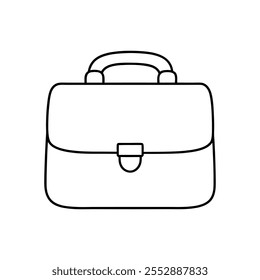 Imagem vetorial da arte da linha do porta-arquivos sobre fundo branco.