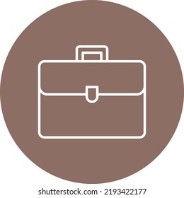 Briefcase line circle icon vector image. Can also be used for web apps, mobile apps and print media.