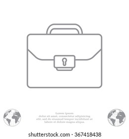 Briefcase, the line icon