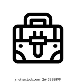 briefcase line icon. Clean and minimalist vector icon for websites, mobile apps, presentations, and logos. Fully scalable and customizable for any project.