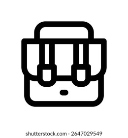 briefcase line icon. Clean and minimalist vector icon for websites, mobile apps, presentations, and logos. Fully scalable and customizable for any project.