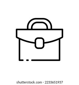 Briefcase line icon. Document, thing, portfolio, carry, take with you, work, employee, person, man, men, profession. Business concept. Vector line icon on white background