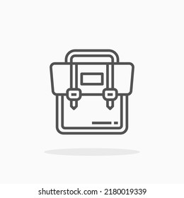 Briefcase line icon. Editable stroke and pixel perfect. Can be used for digital product, presentation, print design and more.