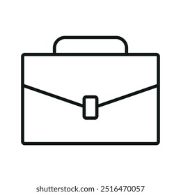 Briefcase line icon editable stroke business vector object