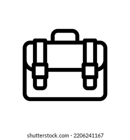 briefcase line icon illustration vector graphic