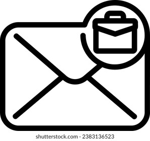 vector de ilustración de línea de maletín