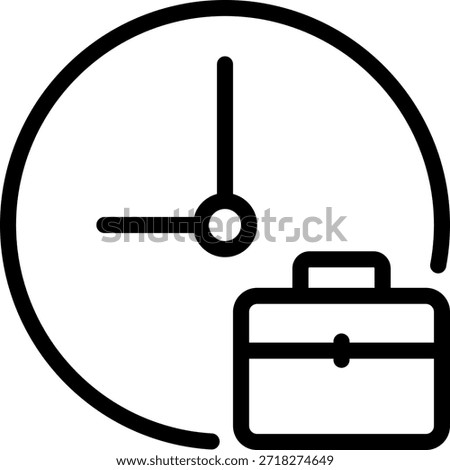 briefcase line icon illustration vector