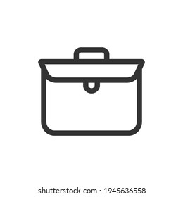 Briefcase line icon isolated on white background. Vector illustration