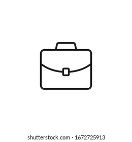 Briefcase line icon, linear style pictogram isolated on white. Suitcase, portfolio symbol.