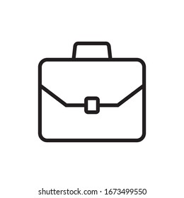 Briefcase line icon, linear style pictogram isolated on white. Suitcase, portfolio symbol.