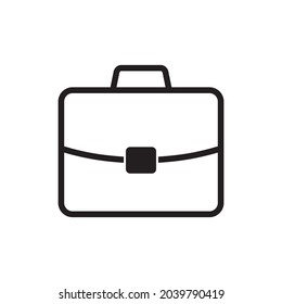 Briefcase line icon, linear style pictogram isolated on white. Suitcase, portfolio symbol.