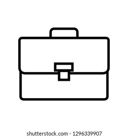 Briefcase line icon, logo on white background