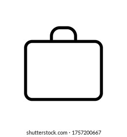 Briefcase line icon on white background