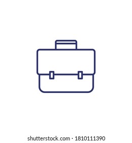 briefcase line icon on white