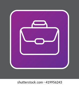 Briefcase line icon, outline vector logo illustration, linear pictogram