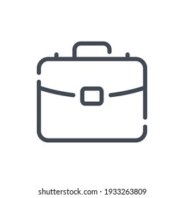 Briefcase line icon. Portfolio vector outline sign.
