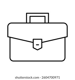 Briefcase Line Icon. Startup, Success, Growth Editable Stroke Vector Illustration