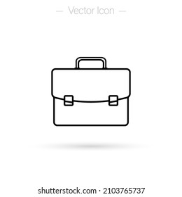 Briefkasten-Zeilensymbol. Koffer-Symbol. Einzige Vektorgrafik.