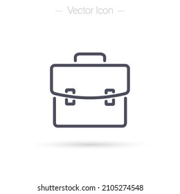 Briefcase line icon. Suitcase symbol. Isolated vector illustration.