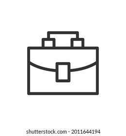 Icono de línea de maletín en estilo moderno. Pictograma vectorial de trazo aislado sobre un fondo blanco. Iconos de contorno premium de maletín.