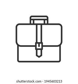 Ilustración del vector de iconos de la línea de maletín