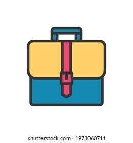 Briefcase Line Icon Vector Illustration