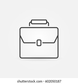 Briefcase line icon - vector minimal symbol or logo element in thin line style
