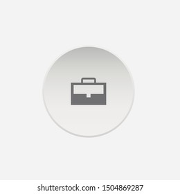 Briefcase line icon, Vector on white background
