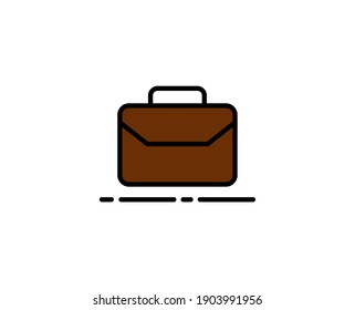 Briefcase line icon. Vector symbol in trendy flat style on white background. Office sing for design.