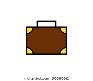 Briefcase line icon. Vector symbol in trendy flat style on white background. Office sing for design.