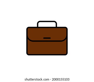 Briefcase line icon. Vector symbol in trendy flat style on white background. Office sing for design.