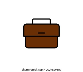 Briefcase line icon. Vector symbol in trendy flat style on white background. Office sing for design.