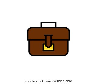 Briefcase line icon. Vector symbol in trendy flat style on white background. Office sing for design.