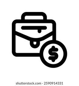 briefcase line icon. vector icon for your website, mobile, presentation, and logo design.