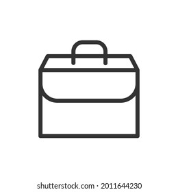 Briefcase line icon. Web symbol for web and apps. Sign design in outline style. Briefcase stroke object.