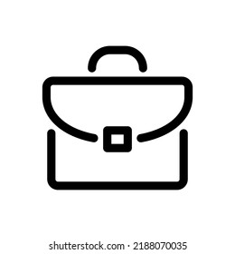 Briefcase line symbol, vector editable stroke icon for user interface.
