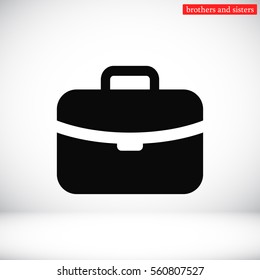 Briefcase  . line vector icon